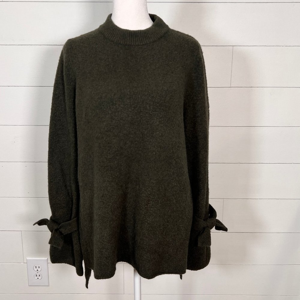 Antonio Melani Dark Green Wool Blend Long Sleeve Sweater Size S
